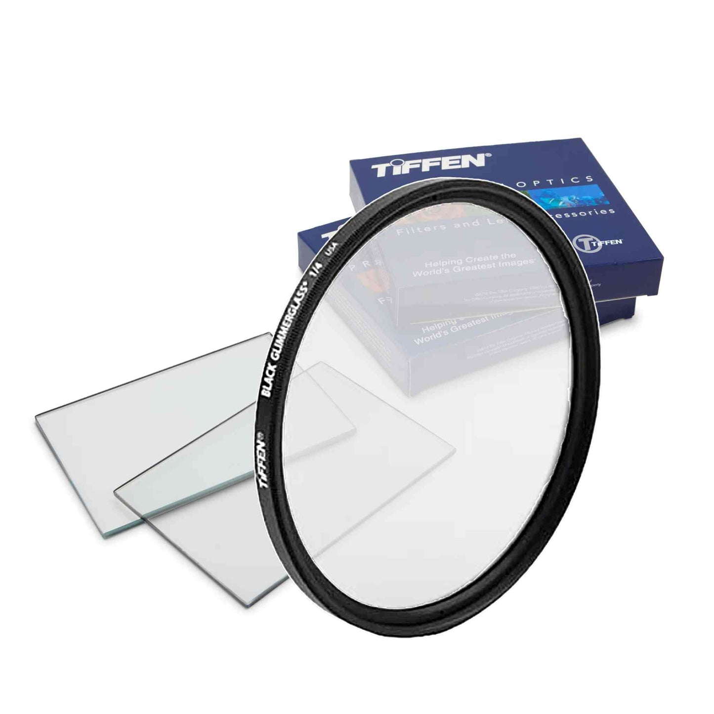 Tiffen Black Glimmerglass - Sizes 52mm to 4x5.65