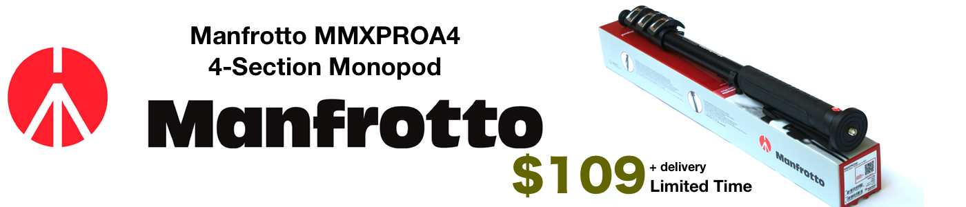 Manfrotto XPRO OVER 4 Section Aluminium Monopod