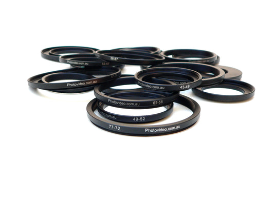 Step Down Rings 28mm through 86mm