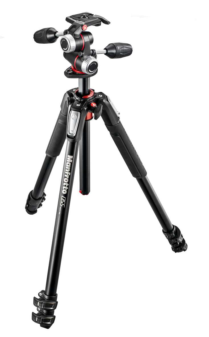 Manfrotto MT055XPRO3 3-section tripod  with 3-way head kit