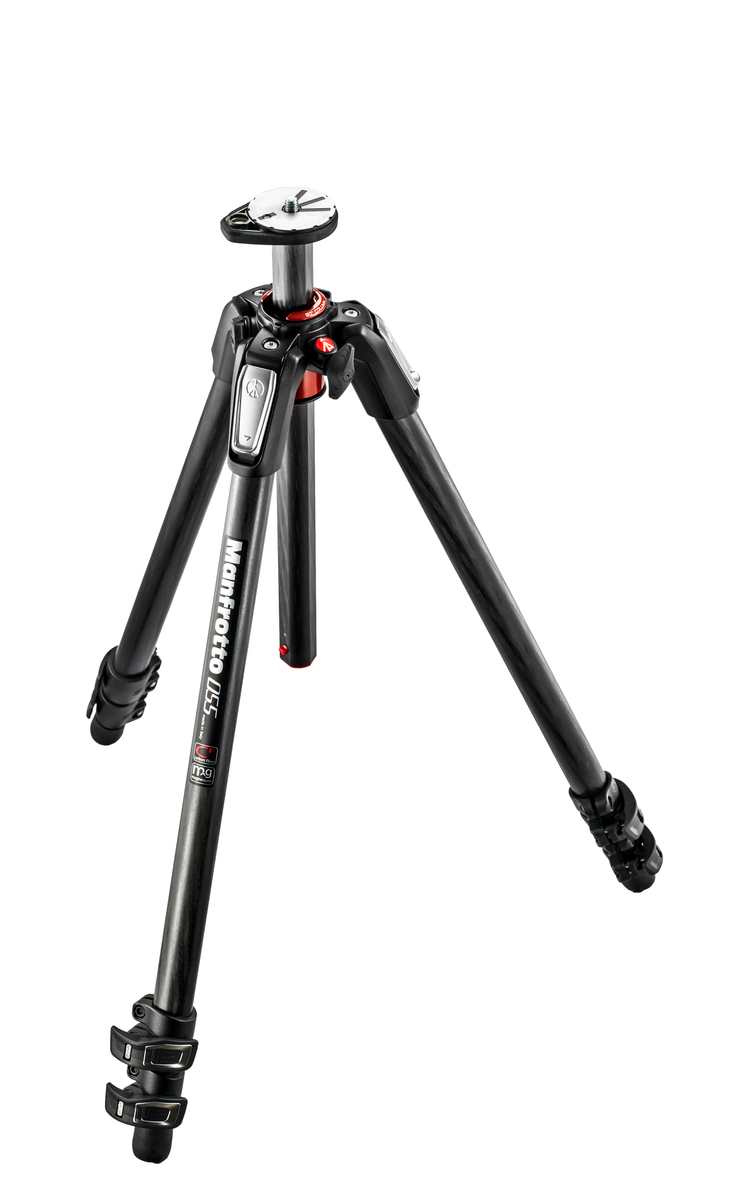 Manfrotto MT055CXPRO3 carbon 3-section tripod, with horizontal c